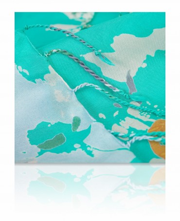 Палантин Женский S40-BRUSH.FL/TURQU